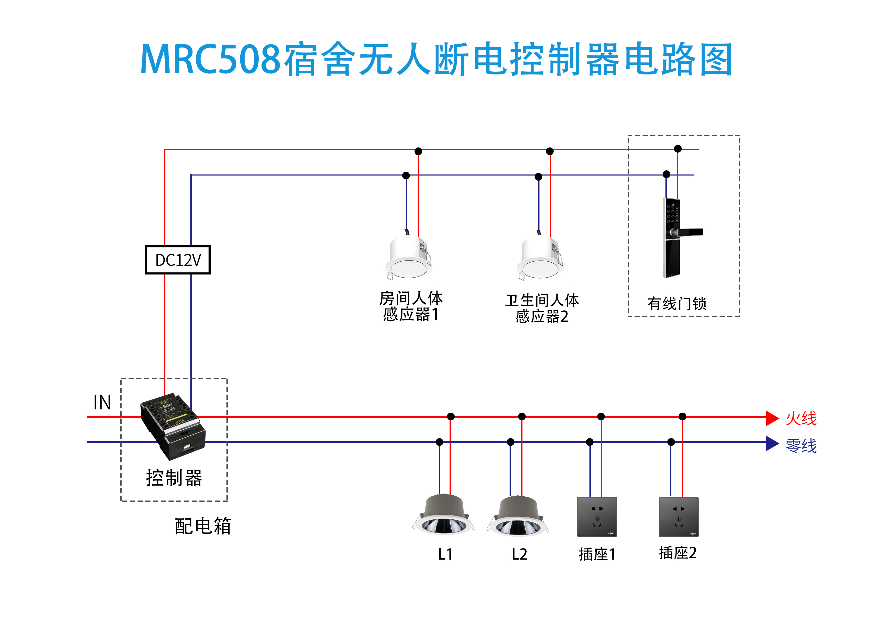 MRC508宿舍無人斷電控制器電路圖